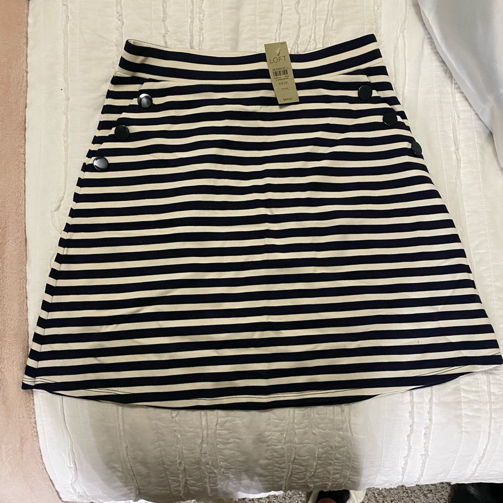 NWT LOFT striped skirt